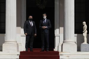 Κυριάκος Μητσοτάκης και Ζόραν Ζάεφ στο Μέγαρο Μαξίμου