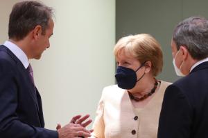 Κυριάκος Μητσοτάκης και Άγκελα Μέρκελ στη Σύνοδο Κορυφής