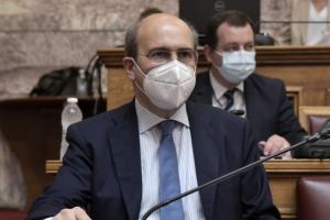Ο Κωστής Χατζηδάκης στη Βουλή