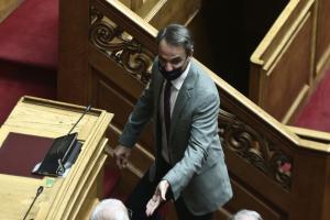 Ο Κυριάκος Μητσοτάκης στη Βουλή