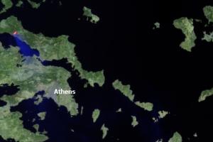 Φωτιές βαρυμπόμπη Εύβοια δορυφόρος