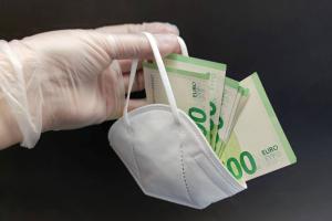 μάσκα χρήματα ευρώ κορωνοϊός