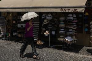 Ζέστη στο κέντρο της Αθήνας