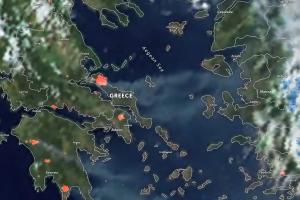 Χάρτης με πυρκαγιές