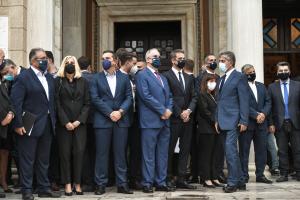 Αλέξης Τσίπρας, Φώφη Γεννηματά, Κώστας Τασούλας και Κυριάκος Μητσοτάκης