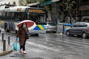 Αθήνα κορωνοϊός βροχή