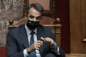 Ο Κυριάκος Μητσοτάκης στη Βουλή