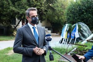 Ο Κυριάκος Μητσοτάκης στο Πολυτεχνείο