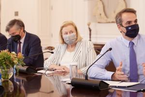 Μάριος Θεμιστοκλέους, Σωτήρης Τσιόδρας, Μαρία Θεοδωρίδου και Κυριάκος Μητσοτάκης
