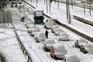Χιόνια στην Αττική Οδό