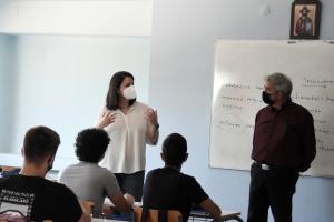 Η Νίκη Κεραμέως σε σχολείο στο Άργος