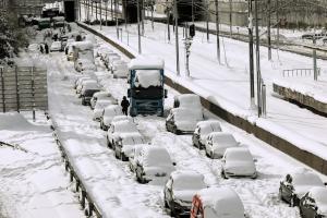 χιόνια αυτοκίνητα αττική οδός