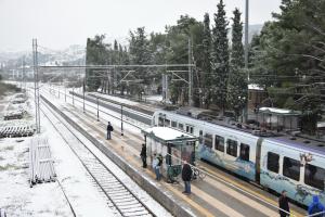 Τρένο - χιόνι
