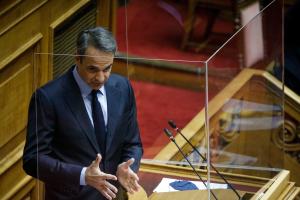 Ο Κυριάκος Μητσοτάκης στη Βουλή