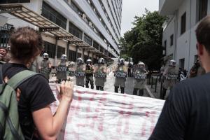 Αστυνομικές δυνάμεις εντός του Α.Π.Θ., 26 Μαΐου 2022.