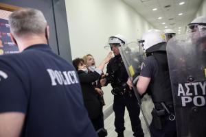 Η Μάγδα Φύσσα στη δίκη για τη δολοφονία του Ζακ Κωστόπουλου
