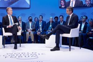 Ο Κυριάκος Μητσοτάκης στο Οικονομικό Φόρουμ του Νταβός