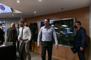 Ο Κυριάκος Μητσοτάκης στο υπουργείο Κλιματικής Κρίσης