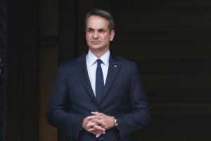 Ο Κυριάκος Μητσοτάκης στο Μέγαρο Μαξίμου