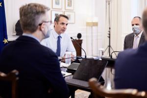Ο Κυριάκος Μητσοτάκης στο υπουργικό συμβούλιο