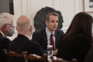 Ο Κυριάκος Μητσοτάκης στο υπουργικό συμβούλιο