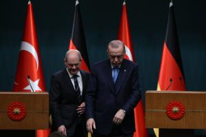Όλαφ Σολτς και Ρετζέπ Ταγίπ Ερντογάν