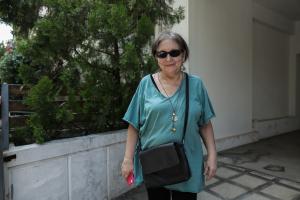 Η Ιωάννα Κολοβού έξω από το σπίτι της, 11 Ιουλίου 2022.