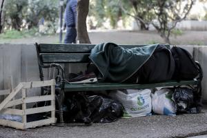 Άστεγος στην Αθήνα