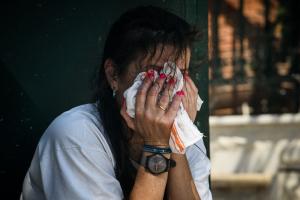 Γυναίκα στη φωτιά στην Πεντέλη