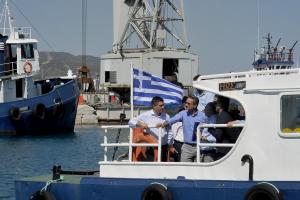 Ο Κυριάκος Μητσοτάκης στον Ισθμό στην Κόρινθο