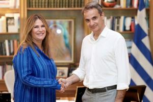 Η Άννα Ροκοφύλλου και ο Κυριάκος Μητσοτάκης
