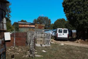 Περιπολικό στο σημείο της δολοφονίας στην Καβάλα