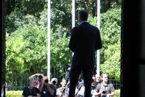 Ο Κυριάκος Μητσοτάκης στο Μαξίμου