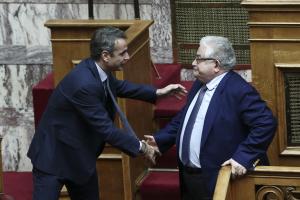 Κώστας Τζαβάρας και Κυριάκος Μητσοτάκης