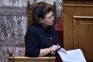 Η Λίνα Μενδώνη στη Βουλή