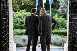 Κυριάκος Μητσοτάκης και Νίκος Δένδιας στο Μέγαρο Μαξίμου