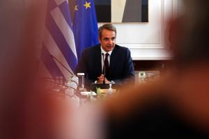 Ο Κυριάκος Μητσοτάκης στο υπουργικό συμβούλιο