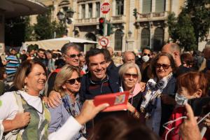Ο Αλέξης Τσίπρας στην πορεία της 9ης Νοεμβρίου