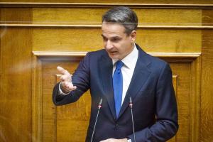 Ο Κυριάκος Μητσοτάκης στη Βουλή
