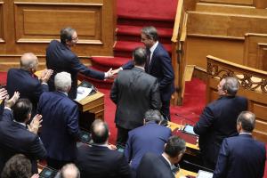 Ο Κυριάκος Μητσοτάκης στη Βουλή