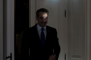 Ο Κυριάκος Μητσοτάκης στο Μέγαρο Μαξίμου