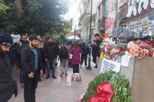 Aντιπροσωπεία της νεολαίας συριζα στο μνημείο του Γρηγορόπουλου