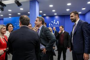 Ο Κυριάκος Μητσοτάκης σε συνεδρίαση της ΝΔ