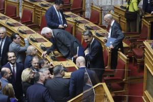 Ο Κυριάκος Μητσοτάκης στη Βουλή