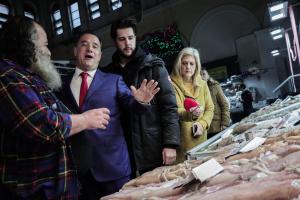 Άδωνις Γεωργιάδης Ιχθυαγορά Βαρβάκειος
