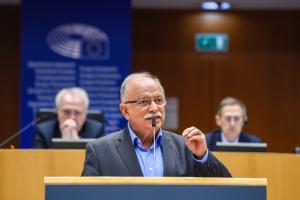 Ο Δημήτρης Παπαδούλης μιλά στη συνεδρίαση του Ευρωπαϊκού Κοινοβουλίου