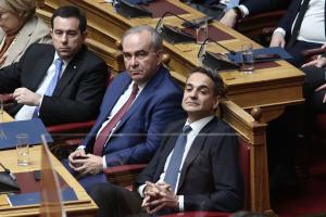 Νότης Μηταράκης, Νίκος Παπαθανάσης και Κυριάκος Μητσοτάκης