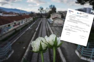 Ράγες τρένου και έγγραφο
