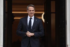 Ο Κυριάκος Μητσοτάκης στο Μέγαρο Μαξίμου