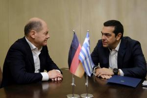 Ο Αλέξης Τσίπρας και ο Όλαφ Σολτς